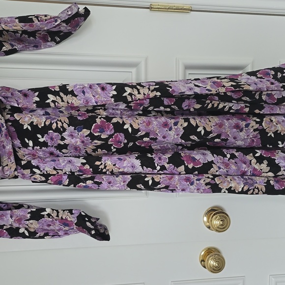 Sezane Dress Floral Purple Size 10 NWT - Picture 12 of 13
